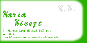 maria wieszt business card